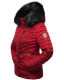 Navahoo Wisteriaa ladies winter hooded quilted jacket with fur collar Rot-Gr.XS