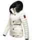 Navahoo Wisteriaa ladies winter hooded quilted jacket with fur collar Weiss-Gr.M