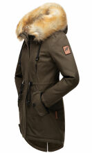 Navahoo Bombii ladies winter jacket long with faux fur Anthrazit Größe S - Gr. 36