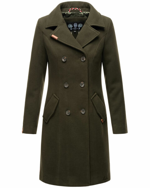 Marikoo Nanakoo ladies trench coat jacket Dunkelgrün Größe XS - Gr. 34