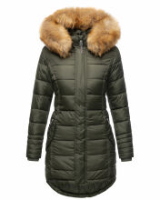 Navahoo Papaya Damen gesteppte Winterjacke Olive Größe S - Gr. 36