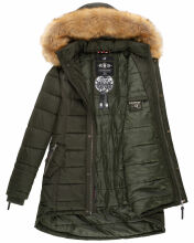 Navahoo Papaya Damen gesteppte Winterjacke Olive Größe S - Gr. 36