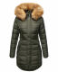 Navahoo Papaya Damen gesteppte Winterjacke Olive Größe S - Gr. 36