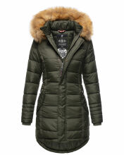 Navahoo Papaya Damen gesteppte Winterjacke Olive Größe L - Gr. 40