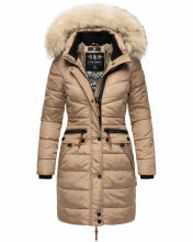 Navahoo Paula Damen Parka Winterjacke Gefüttert Taupe Grey Größe XS - Gr. 34