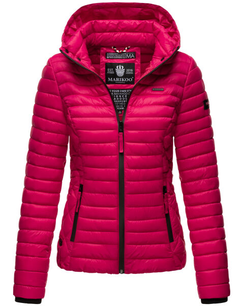Marikoo Samtpfote lightweight ladies quilted jacket Fuchsia Größe XS - Gr. 34