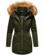 Marikoo Sanakoo Damen Winterjacke mit Teddyfell Olive Größe L - Gr. 40