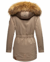 Marikoo Sanakoo Damen Winterjacke mit Teddyfell Taupe Größe S - Gr. 36