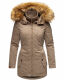 Marikoo Sanakoo Damen Winterjacke mit Teddyfell Taupe Größe S - Gr. 36