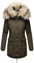 Navahoo Sweety Damen 2in1 Parka Winterjacke Olive Größe XS - Gr. 34