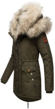 Navahoo Sweety Damen 2in1 Parka Winterjacke Olive Größe XS - Gr. 34