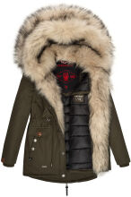 Navahoo Sweety Damen 2in1 Parka Winterjacke Olive Größe XS - Gr. 34