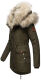 Navahoo Sweety Damen 2in1 Parka Winterjacke Olive Größe XS - Gr. 34