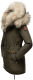 Navahoo Sweety Damen 2in1 Parka Winterjacke Olive Größe XS - Gr. 34