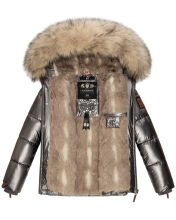 Navahoo Tikunaa ladies winter jacket quilted jacket with faux fur hood  Größe XS - Gr. 34
