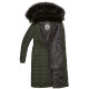 Navahoo Umay Damen lange Winterjacke mit Fellkragen Olive-Gr.M