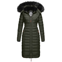 Navahoo Umay Damen lange Winterjacke mit Fellkragen...