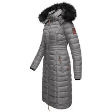 Navahoo Umay ladies long winter jacket with fur collar Grau-Gr.XXL