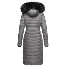 Navahoo Umay ladies long winter jacket with fur collar Grau-Gr.XXL