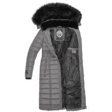 Navahoo Umay ladies long winter jacket with fur collar Grau-Gr.XXL