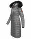 Navahoo Umay ladies long winter jacket with fur collar Grau-Gr.XXL