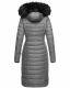 Navahoo Umay ladies long winter jacket with fur collar Grau-Gr.XXL