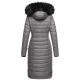 Navahoo Umay ladies long winter jacket with fur collar Grau-Gr.XXL
