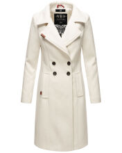 Navahoo Wooly Damen Trenchcoat Winter Mantel Offwhite...
