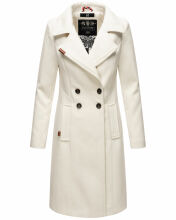 Navahoo Wooly Damen Trenchcoat Winter Mantel Offwhite  Größe M - Gr. 38