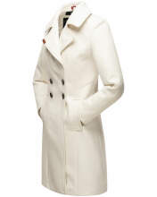 Navahoo Wooly Damen Trenchcoat Winter Mantel Offwhite  Größe M - Gr. 38
