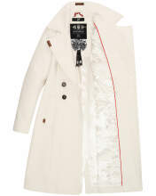 Navahoo Wooly Damen Trenchcoat Winter Mantel Offwhite  Größe M - Gr. 38
