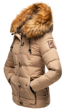 Navahoo Zoja Damen gesteppte Jacke mit Teddyfell Taupe Grey Gr&ouml;&szlig;e XS - Gr. 34