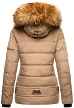 Navahoo Zoja Damen gesteppte Jacke mit Teddyfell Taupe Grey Gr&ouml;&szlig;e XS - Gr. 34
