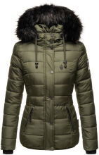 Navahoo Zuckerbiene Damen Kapuzen Steppjacke  Olive Größe S - Gr. 36