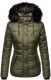 Navahoo Zuckerbiene Damen Kapuzen Steppjacke  Olive Größe S - Gr. 36