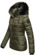 Navahoo Zuckerbiene Damen Kapuzen Steppjacke  Olive Größe S - Gr. 36