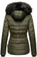 Navahoo Zuckerbiene Damen Kapuzen Steppjacke  Olive Größe S - Gr. 36