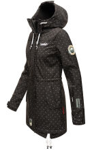 Marikoo Zimtzicke Damen lange Softshell Jacke Schwarz w.D. Größe S - Gr. 36