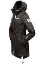 Marikoo Zimtzicke Damen lange Softshell Jacke Schwarz w.D. Größe S - Gr. 36