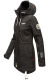 Marikoo Zimtzicke Damen lange Softshell Jacke Schwarz w.D. Größe S - Gr. 36