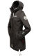 Marikoo Zimtzicke Damen lange Softshell Jacke Schwarz w.D. Größe S - Gr. 36