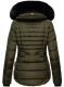 Navahoo Melikaa ladies winter jacket with faux fur collar & hood Olive-Gr.XS