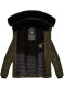 Navahoo Melikaa ladies winter jacket with faux fur collar & hood Olive-Gr.XS