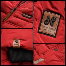 Navahoo Melikaa Damen Winterjacke mit Kunstfellkragen & Kapuze Chocolate-Gr.M