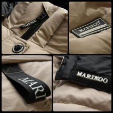 Marikoo Streliziaa Damen lange Winter Steppjacke Fellkragen Gelb-Gr.XS