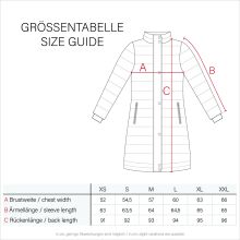 Marikoo Streliziaa Damen lange Winter Steppjacke Fellkragen Gelb-Gr.S