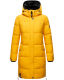Marikoo Streliziaa Damen lange Winter Steppjacke Fellkragen Gelb-Gr.S