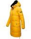 Marikoo Streliziaa Damen lange Winter Steppjacke Fellkragen Gelb-Gr.S
