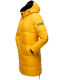 Marikoo Streliziaa Damen lange Winter Steppjacke Fellkragen Gelb-Gr.S