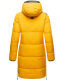 Marikoo Streliziaa Damen lange Winter Steppjacke Fellkragen Gelb-Gr.S